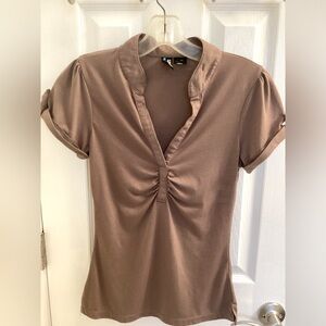 Taupe Short Sleeve Top Size Small